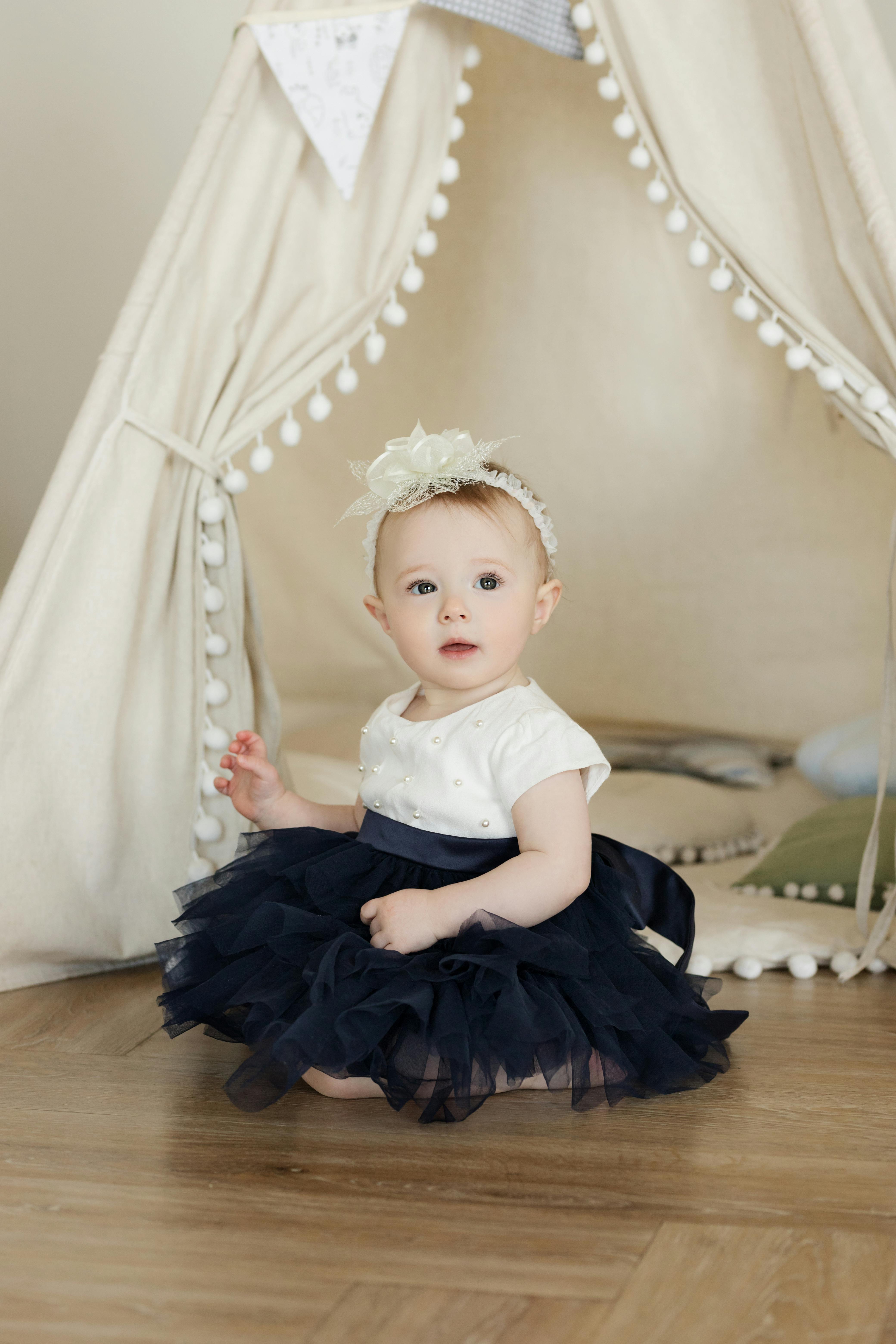 Black & White Baby Tutu Dress
